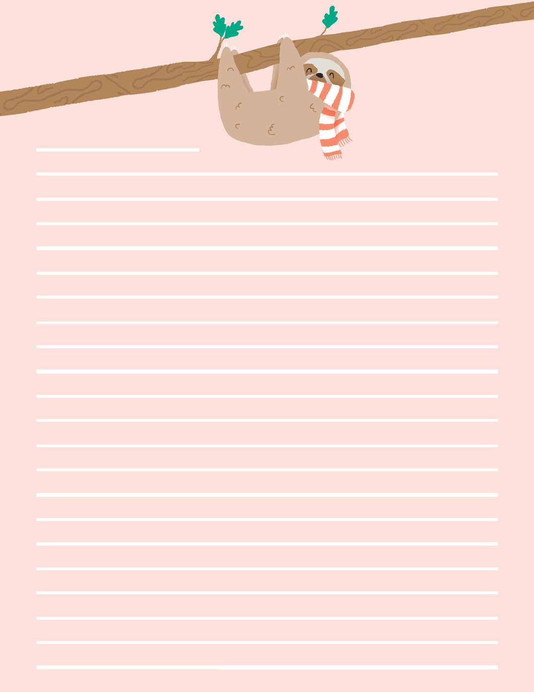 Friendly letter stationary printable